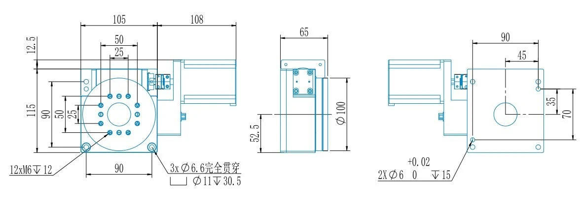 4 inch motorized rotation stage(001)